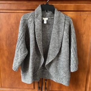 Gray Knit Short Sweater by Cico’s Size 1 (Medium)